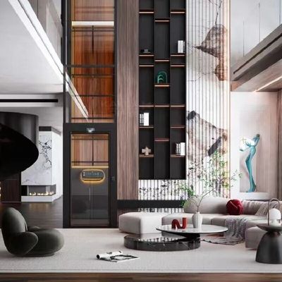 1-2 kişilik vida tahrikli asansör kapalı vida tahrikli ev asansörü