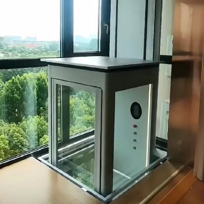 Mermer Zemin Hidrolik Ev Asansörleri LED Panel Kompakt Ev Asansörleri