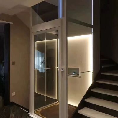 304 paslanmaz çelik / alüminyum alaşımı kabin 220V Tek fazlı güçlü hidrolik asansör