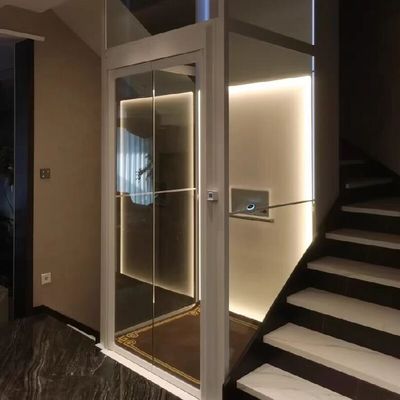 14.5 Metre Maksimum Yükseklik Acil Durdurma Düğmesi ile Tek Fazlı AC Ev Asansörü