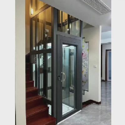 Endüstriyel Duygu Çekim Makine Odası Olmayan Ev Asansörü 400kg Özel Kabin