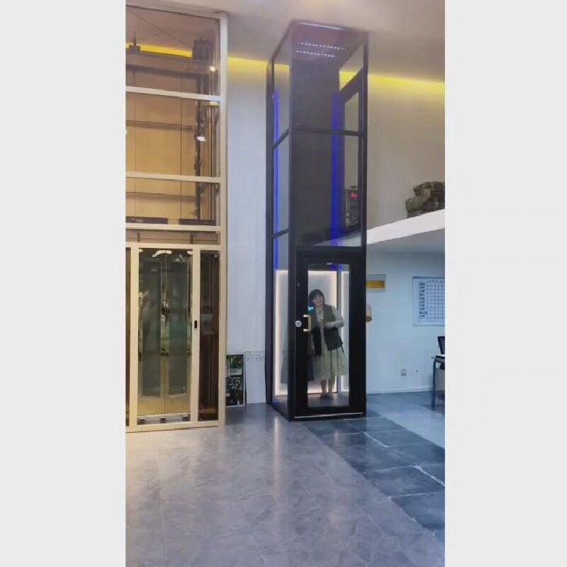 Ofis Platformu Çekim Tipi Asansörler 500-1000 Kg Kapasite Döviz ve Motor Sürüş Sistemi