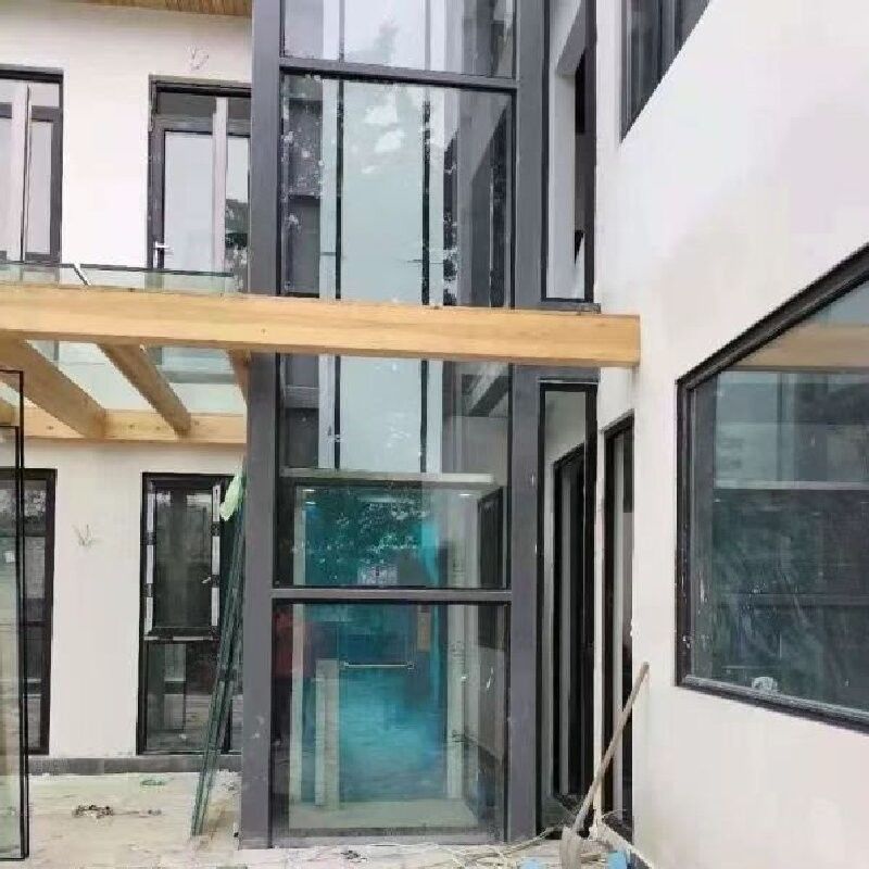 5 duraklı hidrolik ev asansörü 3 metrelik açıklık için otomatik kapılı
