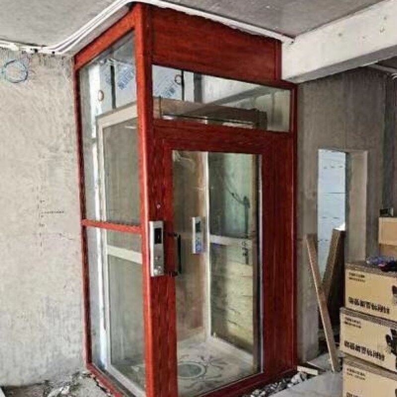 Güverte katı 5 duraklı küçük ev asansörü 4.7 Kw motor 0 M çukur derinliği