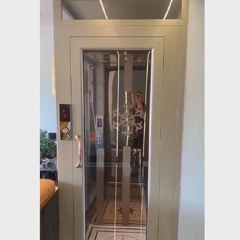 Alüminyum Alaşım Çerçeveleri Çekim Tipi Asansörler 0.4-1.0m/S Konut için